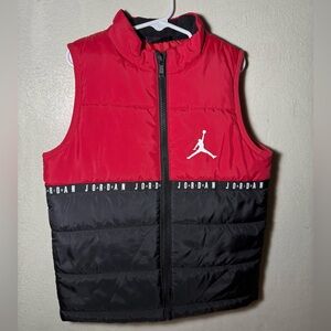 Jordan Kids Red and Black Puffer Vest